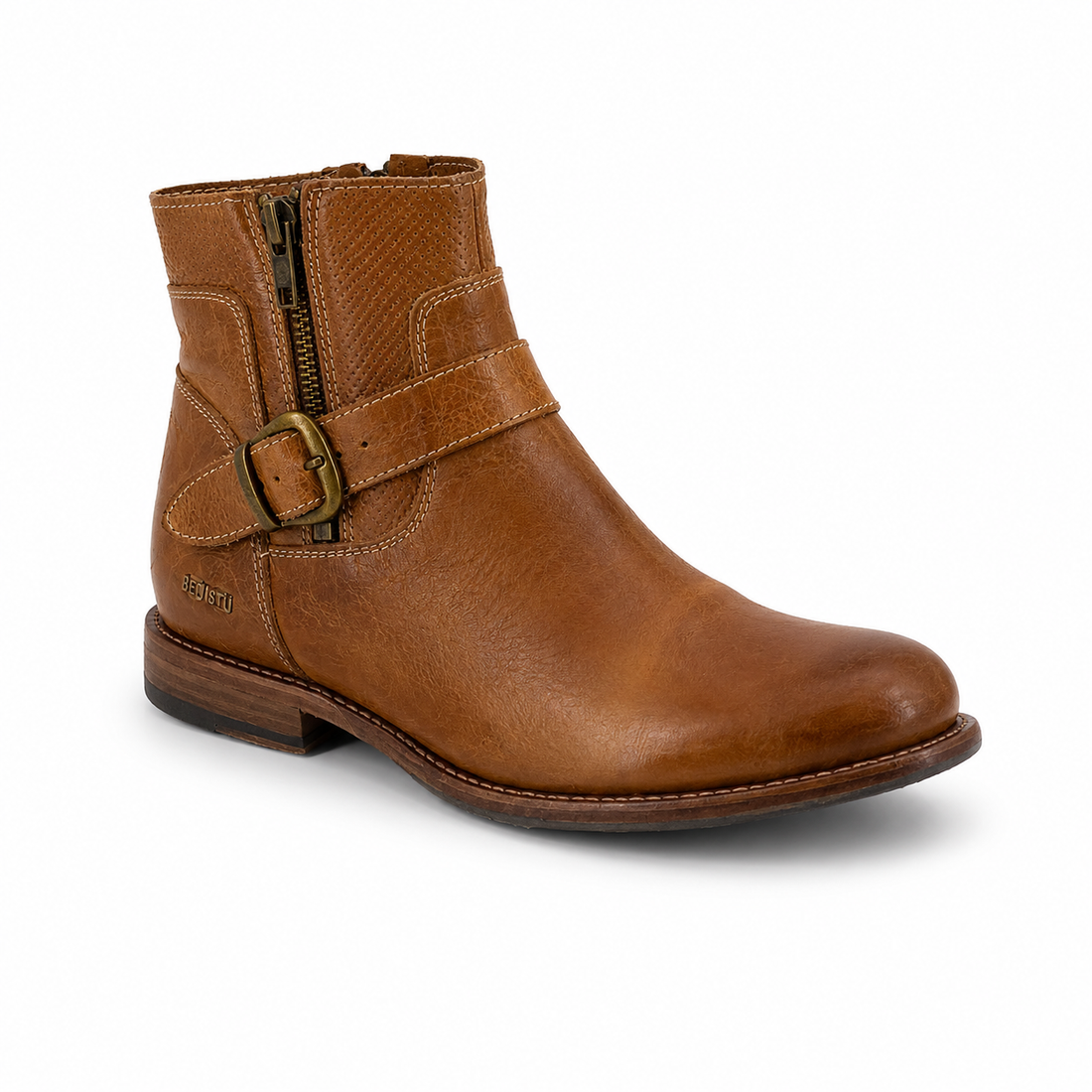 Bed Stu Glaye Cobbler Series Leather Ankle Boots Camel | Size 8.5