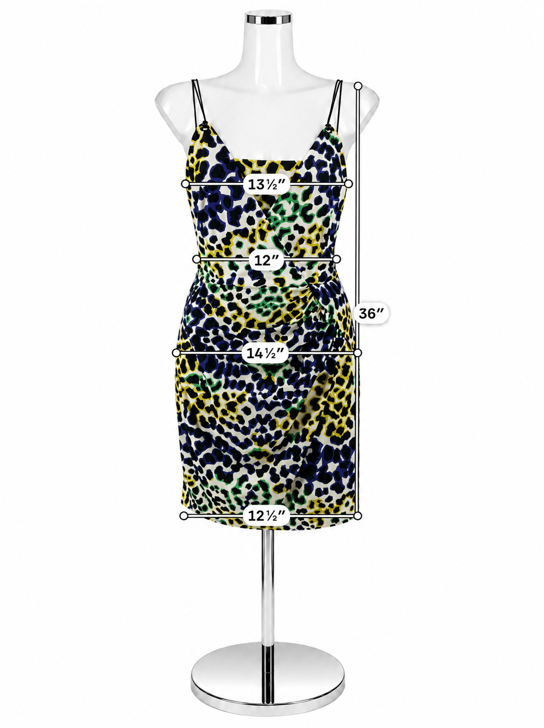 Milly Animal Print Cowl Neck Sheath Dress Size Small