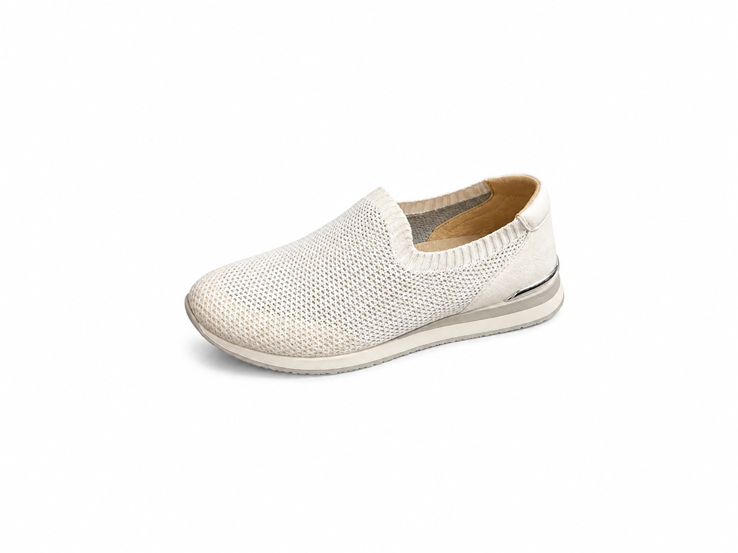 Naturalizer Marianne Knit Slip-On Sneaker Womens Size 7.5 White Ivory