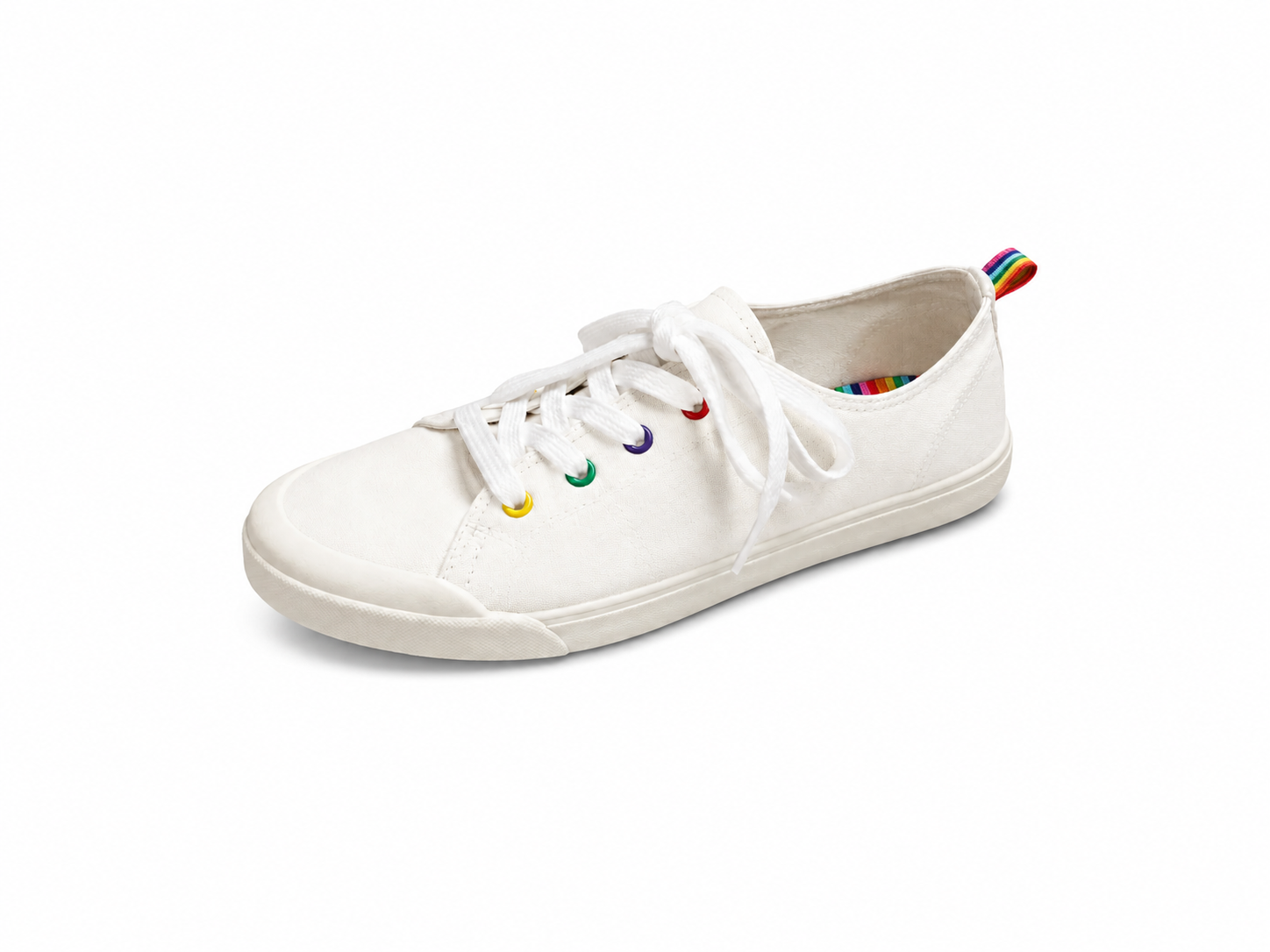 Sugar Shoe Size 8 white/rainbow Solid Pre-Owned Ladies Sneakers