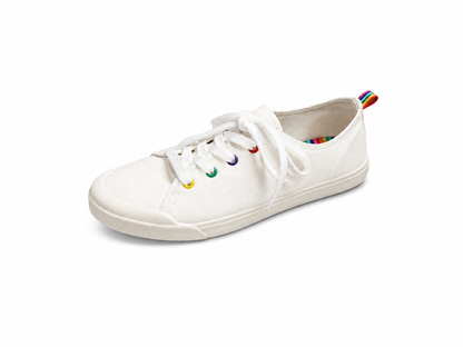 Sugar Shoe Size 8 white/rainbow Solid Pre-Owned Ladies Sneakers