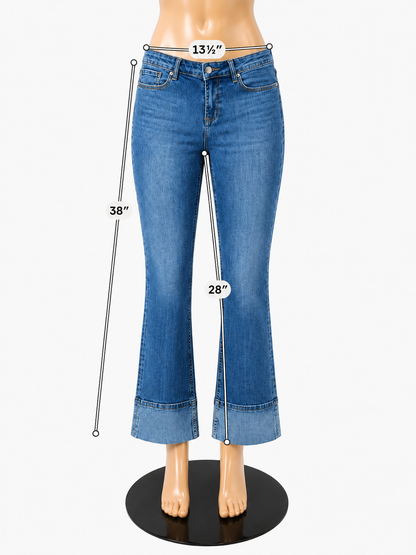 Dear John Jaxtyn Cropped Bootcut Jeans Stretch Light Wash Denim Size 28 / 6