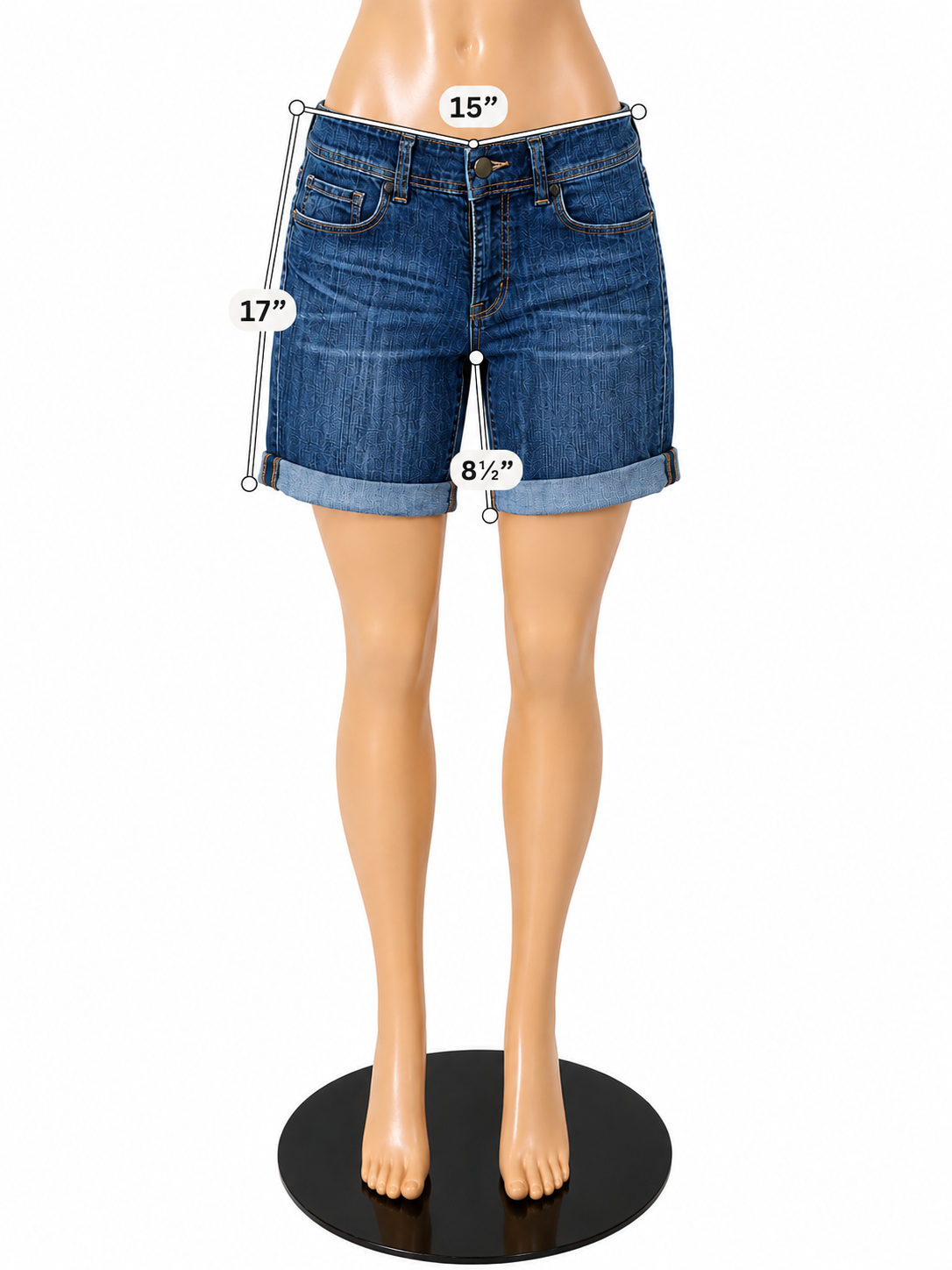 Cabi Destructed Cutoff Denim Jean Shorts Size 6