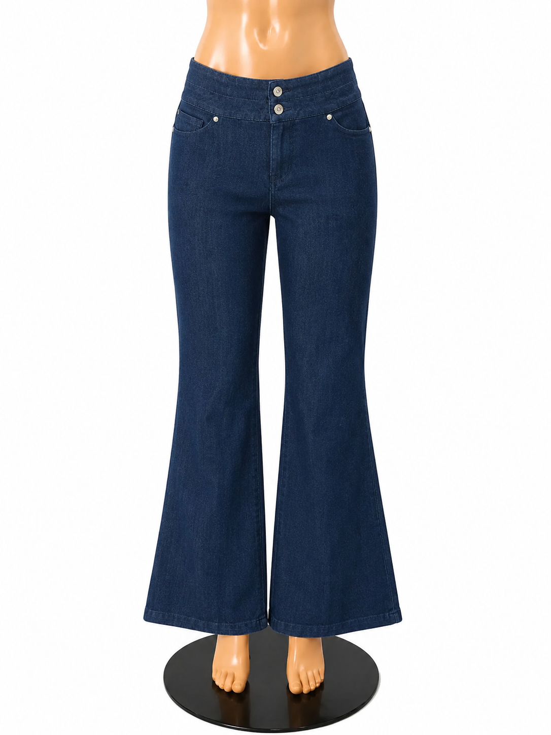 INC International Concepts Flare Jeans Womens Size 10 Dark Wash High Rise