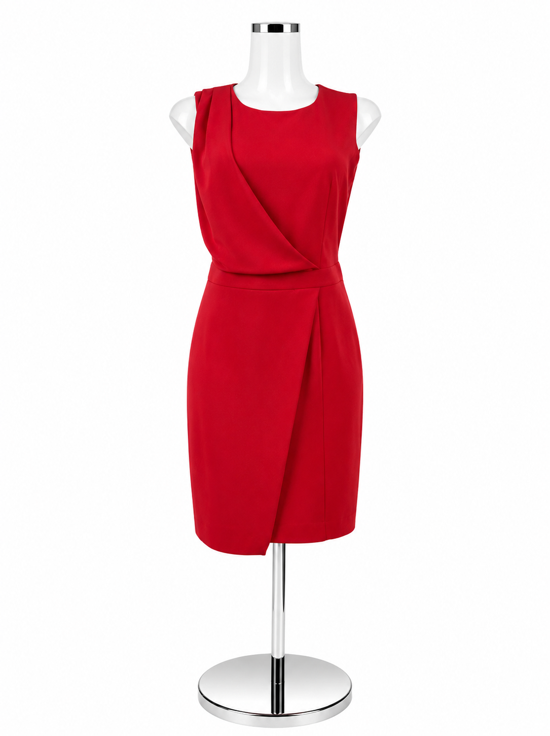 The Limited Red Asymmetrical Drape Sheath Dress Size 8