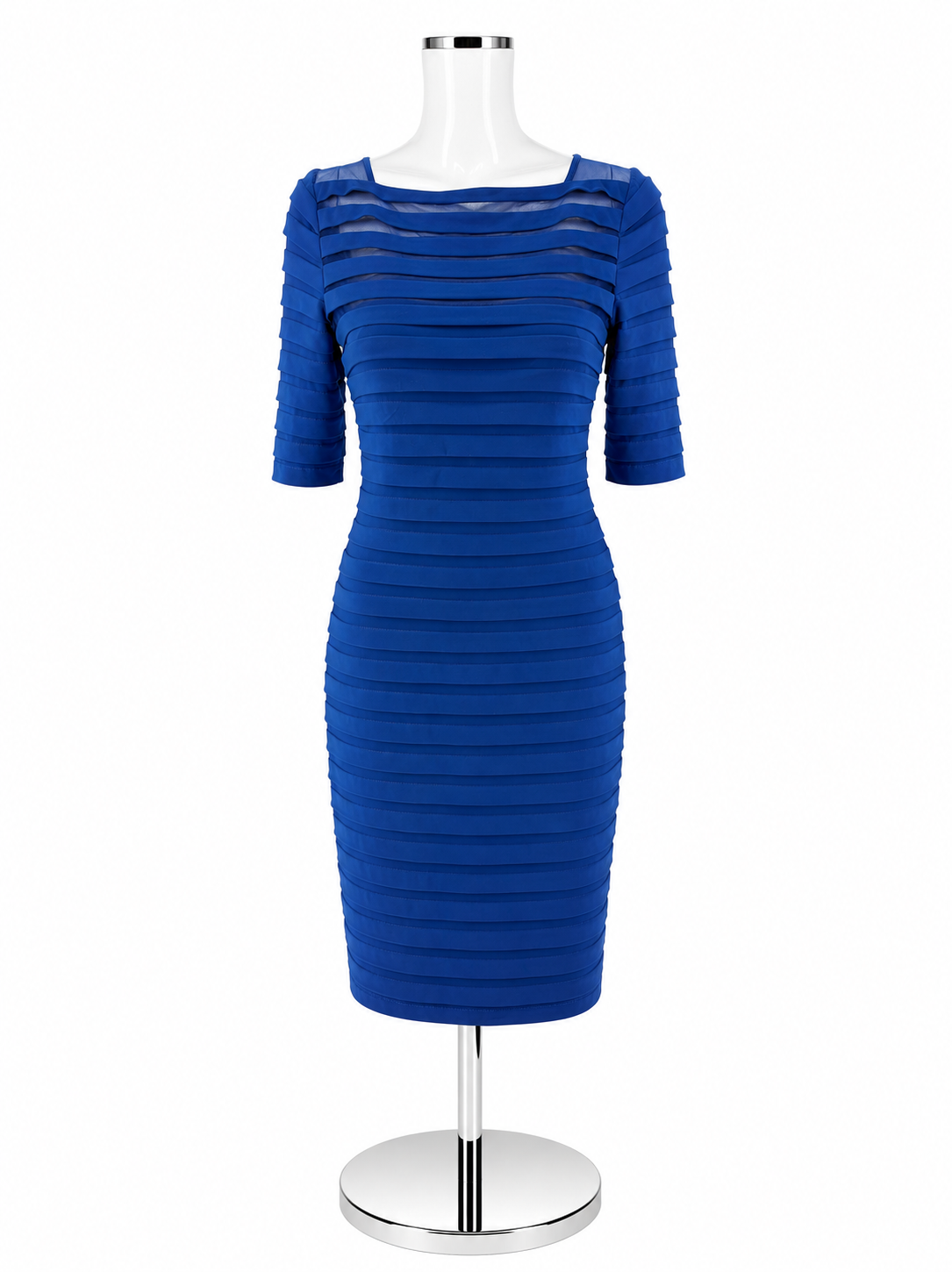 Adrianna Papell Royal Blue Bandage Sheath Dress Size 8