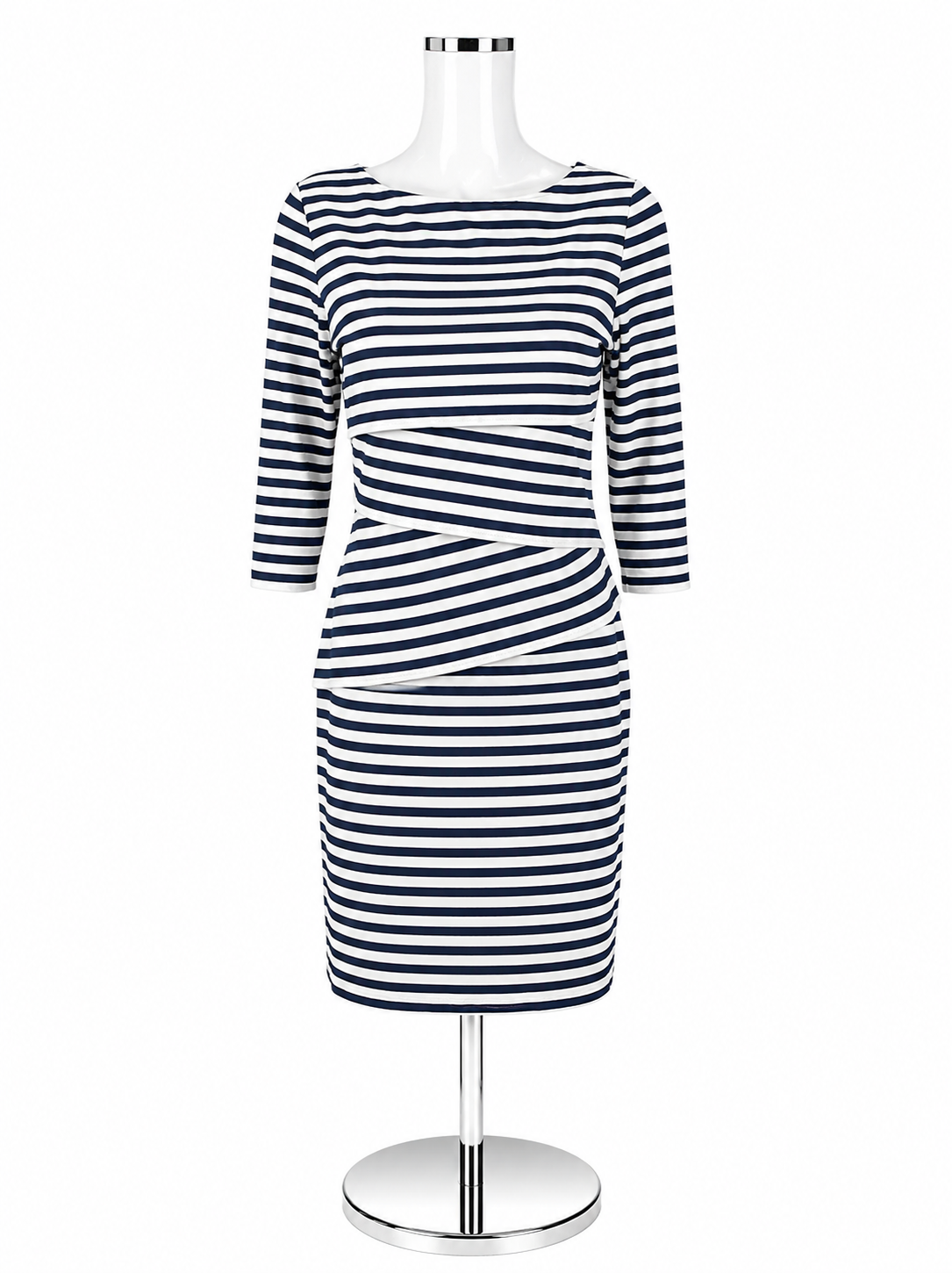 J.McLaughlin Catalina Cloth Casey Striped Faux Wrap Dress Size Small