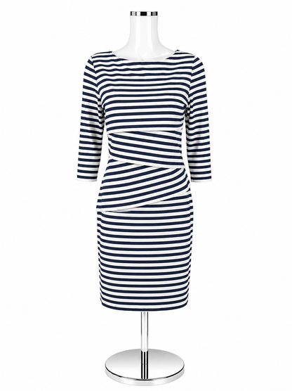 J.McLaughlin Catalina Cloth Casey Striped Faux Wrap Dress Size Small