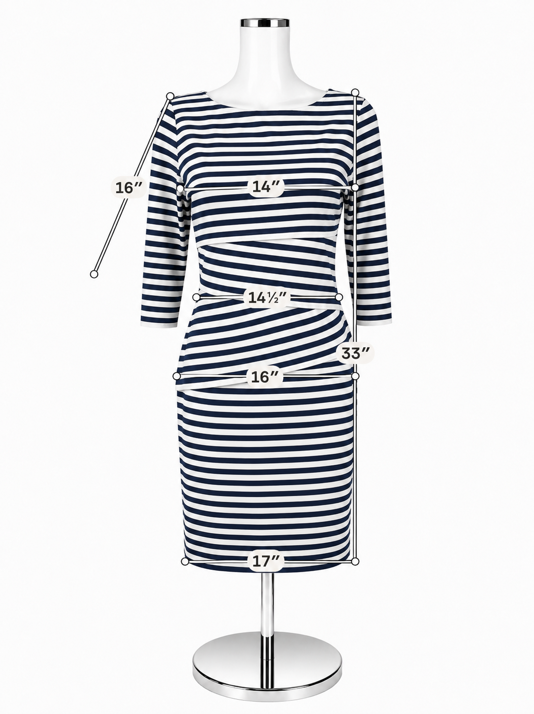 J.McLaughlin Catalina Cloth Casey Striped Faux Wrap Dress Size Small