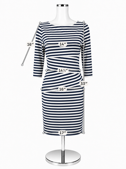 J.McLaughlin Catalina Cloth Casey Striped Faux Wrap Dress Size Small