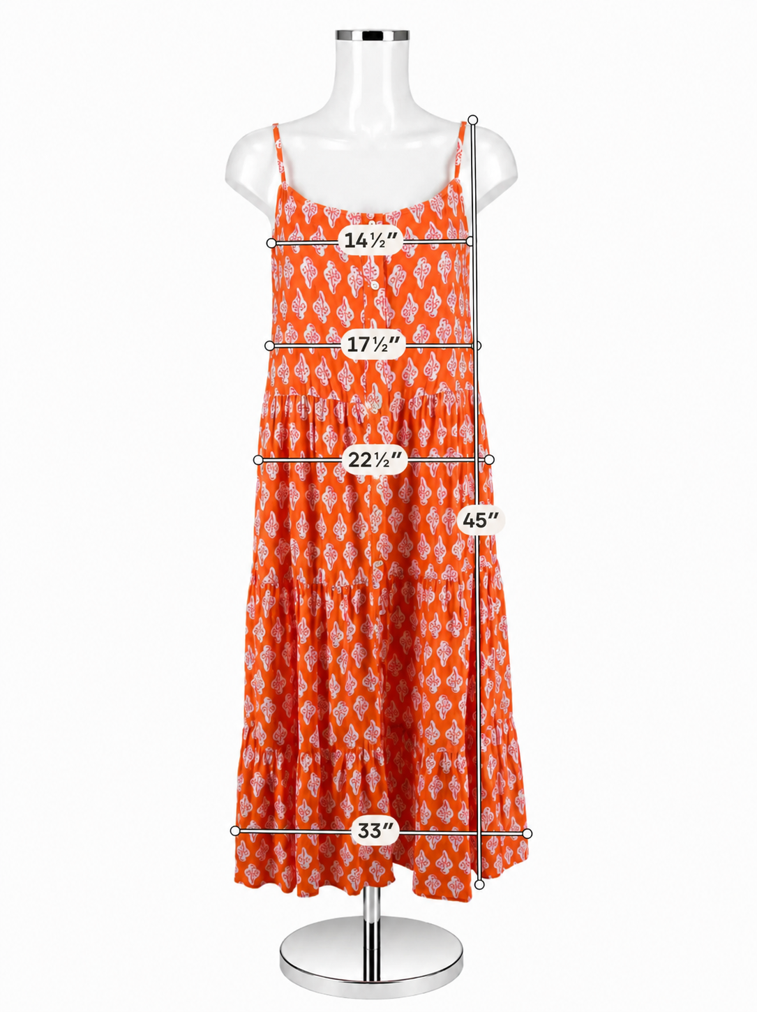 J.Crew NWT Tiered Button-Front Sundress Seaside Floral Orange Pink Size 14