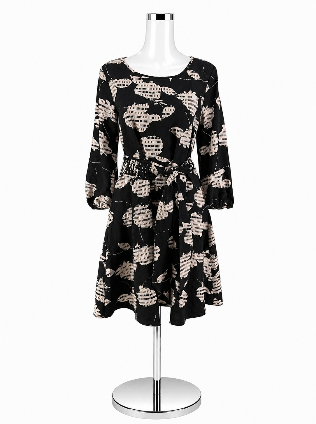 The Odells Eliana Botanical Print Tie-Waist Midi Dress Size Small