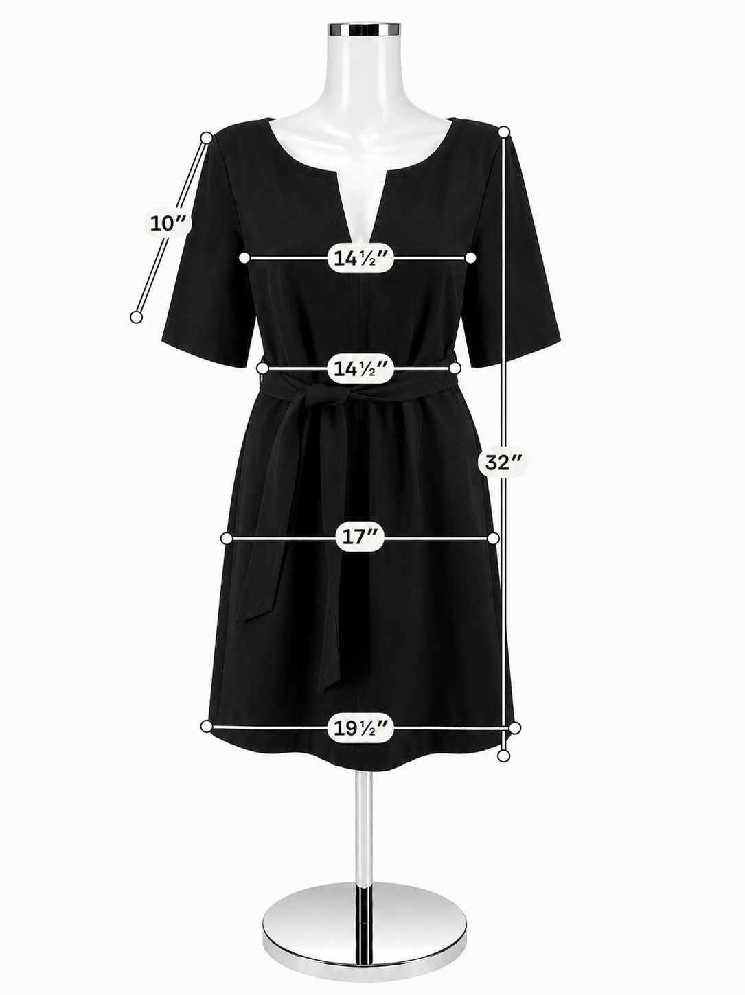 Trina Turk Contessa Belted Sheath Dress Black Size 10