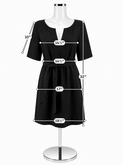 Trina Turk Contessa Belted Sheath Dress Black Size 10