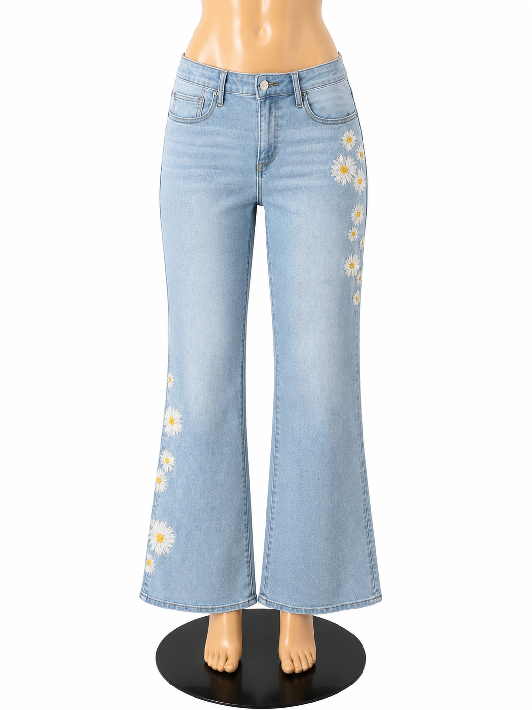 Driftwood Jackie Daisy Embroidered Flare Jeans NWT Size 12 / 27W