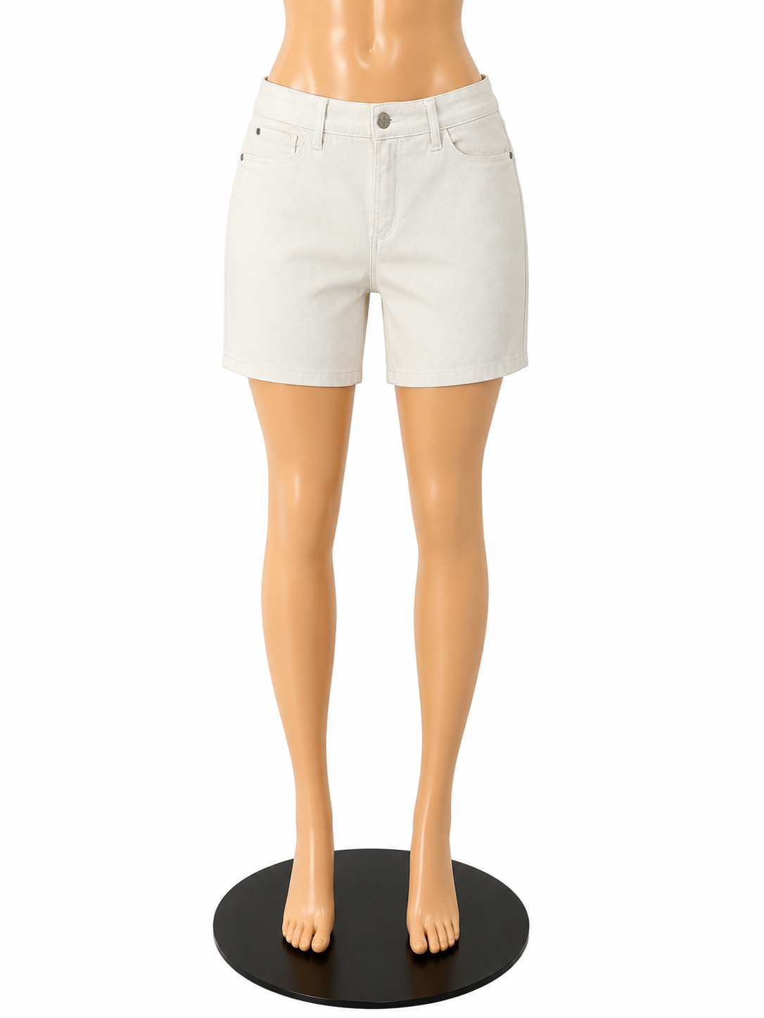 NYDJ White Stretch Denim Bermuda Shorts Size 14