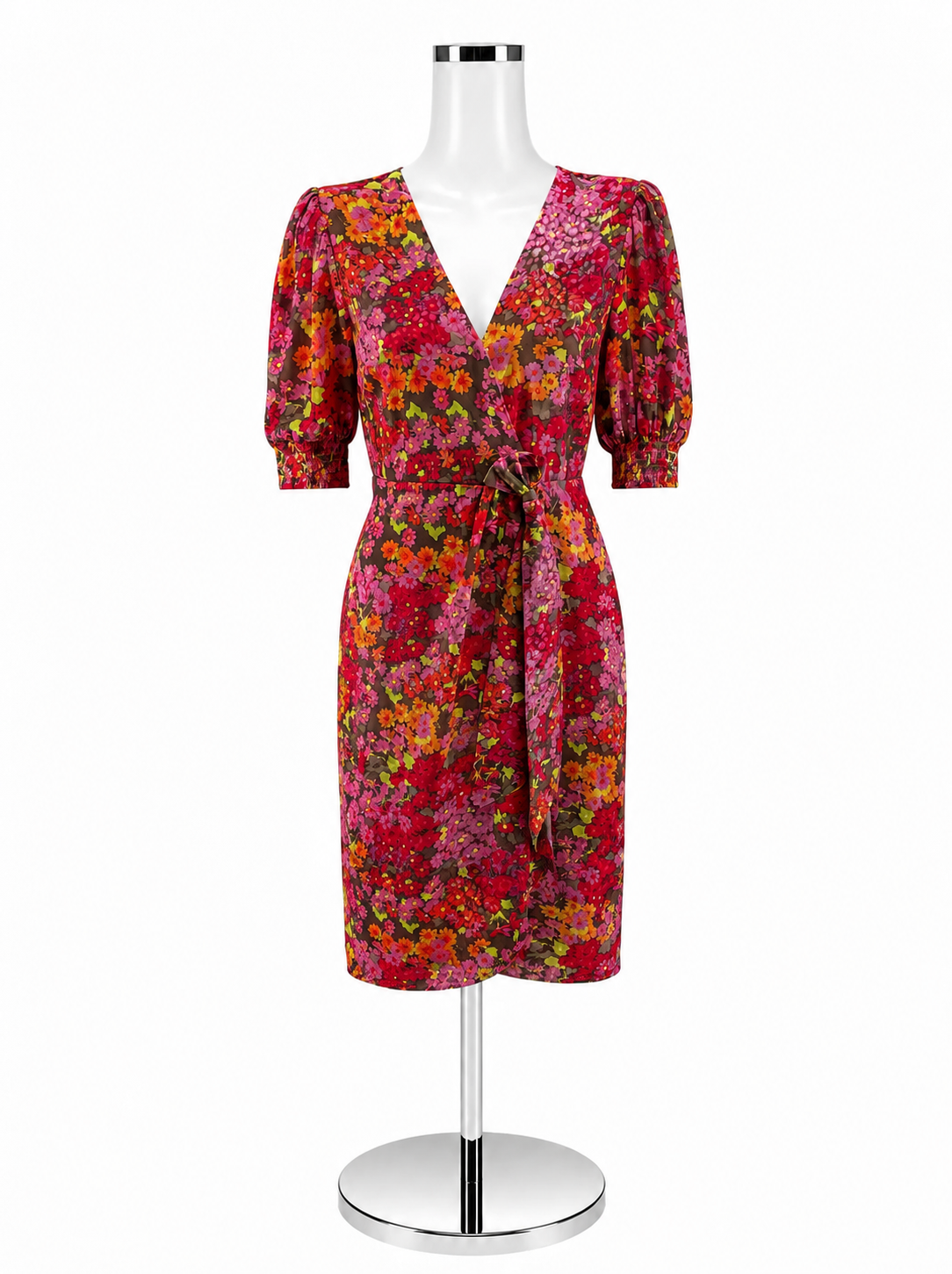 Hope &amp; Ivy Pink, Yellow &amp; Green Floral Dress – Women’s Size 8