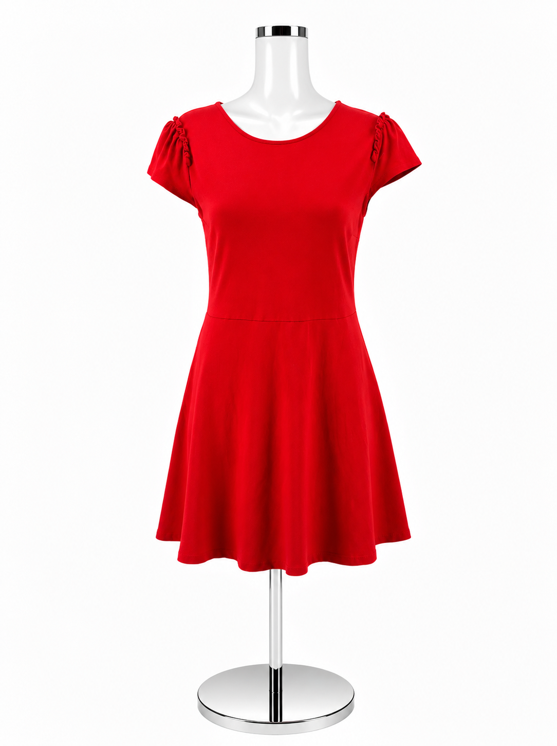 New York &amp; Company Red Solid Dress – Women’s Size Medium
