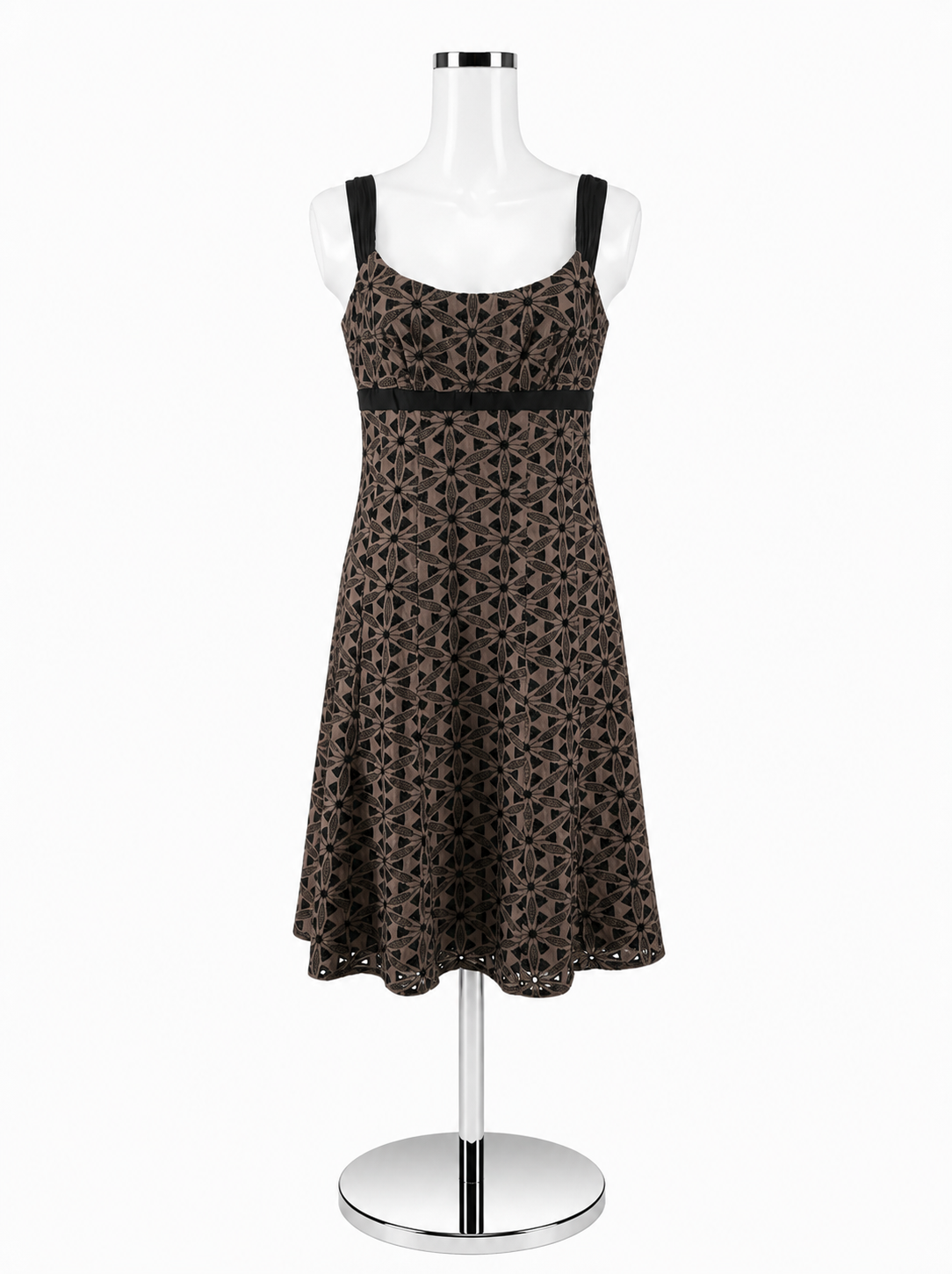 Harolds Brown &amp; Black Embroidered Dress – Women’s Size 8 - ONLINE ONLY