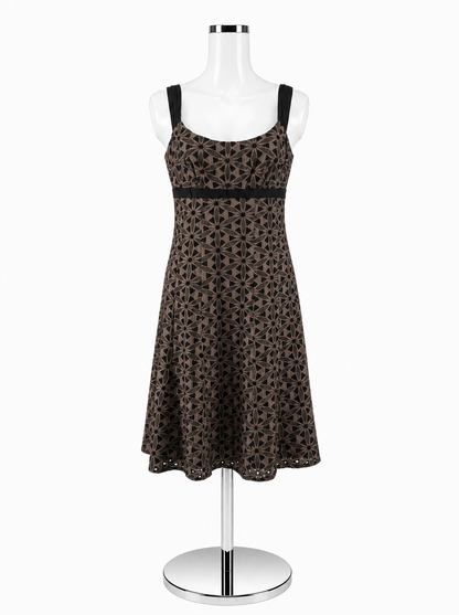 Harolds Brown &amp; Black Embroidered Dress – Women’s Size 8 - ONLINE ONLY
