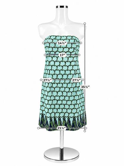 Lilly Pulitzer Aqua, Navy &amp; Green Print Dress – Women’s Size 2