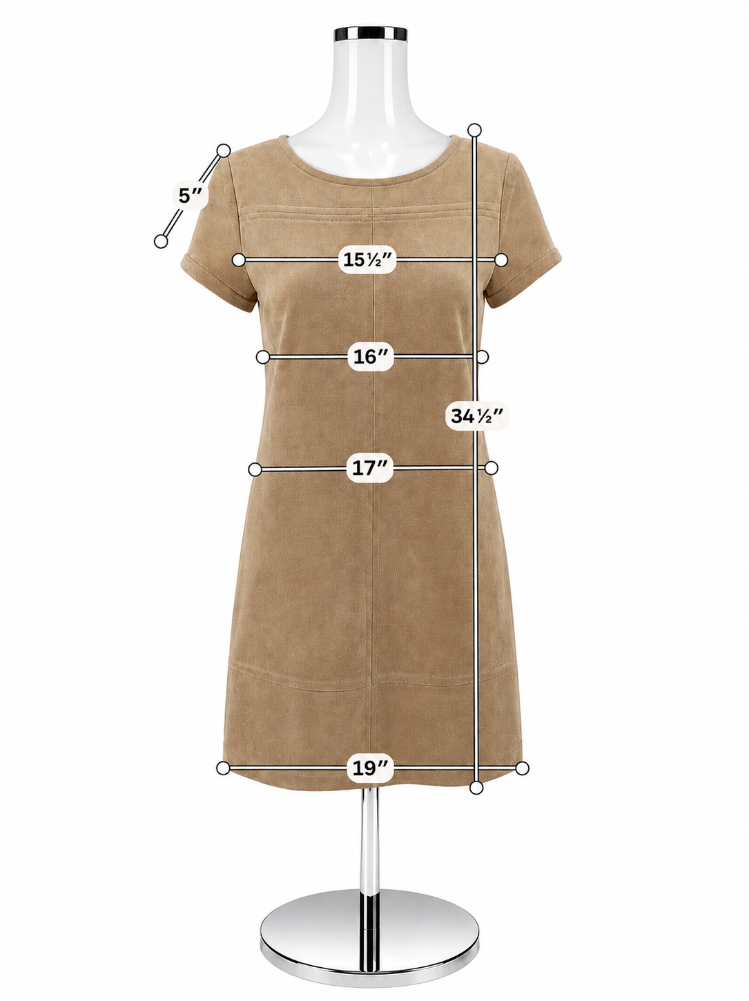 Jude Connally Tan Suede Dress – Women’s Size XS - ONLINE ONLY