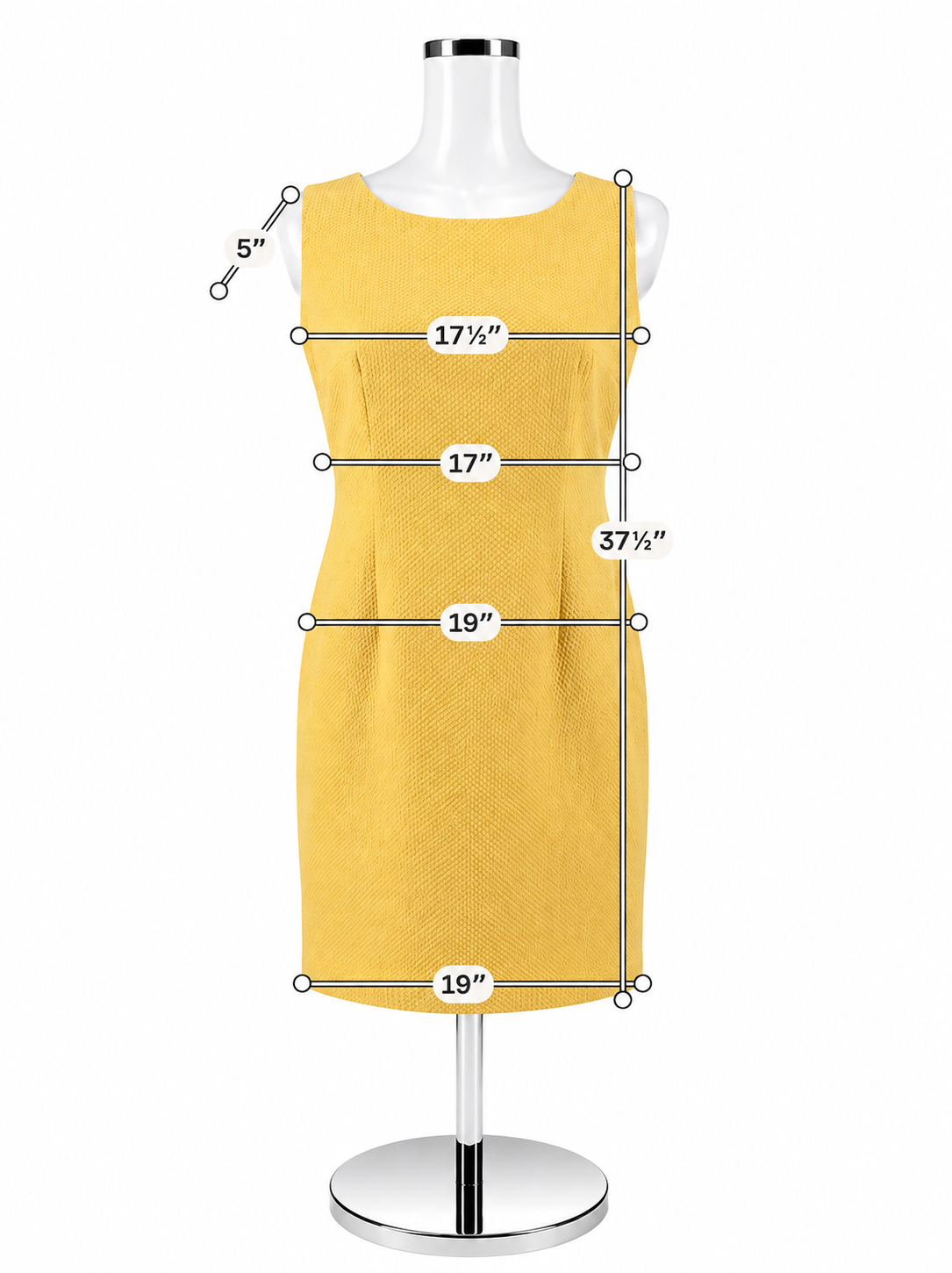 Talbots Yellow Textured Dress – Women’s Size 8 Petite