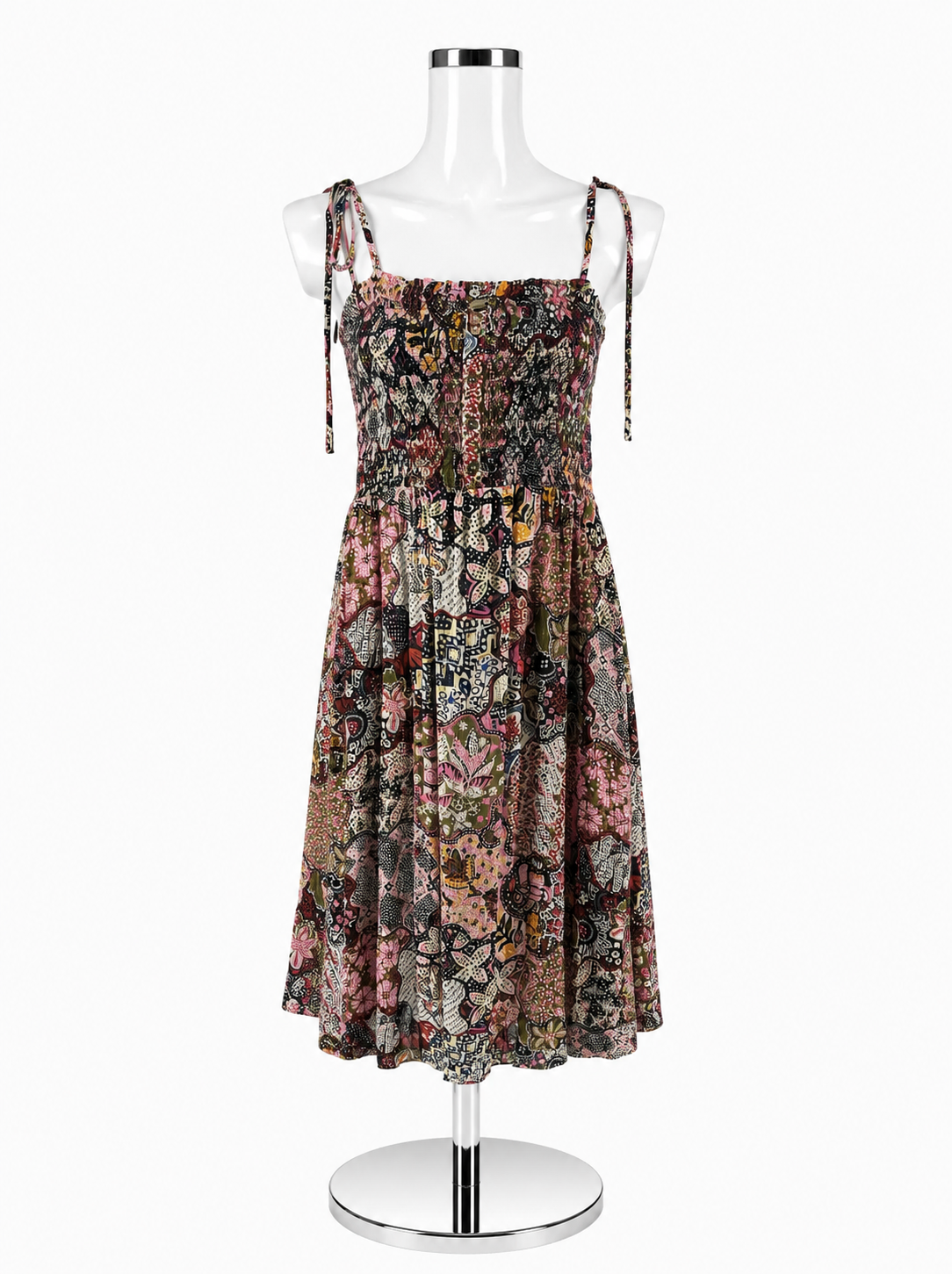 LOFT Navy &amp; Pink Floral Dress – Women’s Size Small