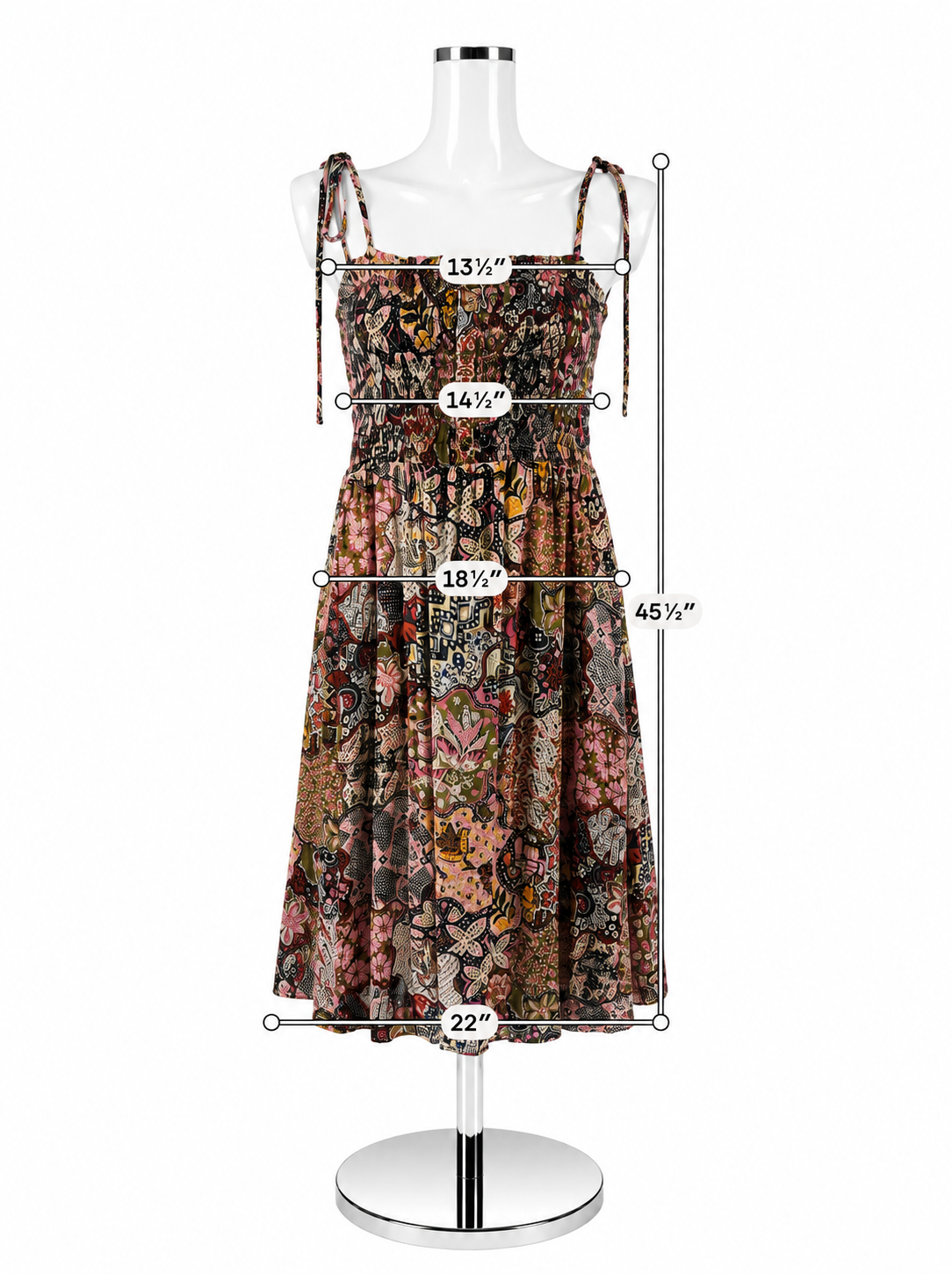LOFT Navy &amp; Pink Floral Dress – Women’s Size Small