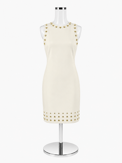 Michael Kors Cream Studded Sleeveless Dress – Women’s Size XS - ONLINE ONLY