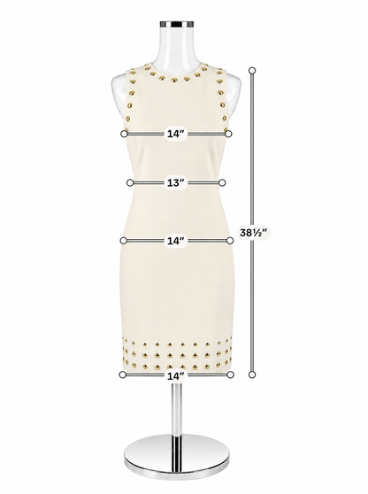 Michael Kors Cream Studded Sleeveless Dress – Women’s Size XS - ONLINE ONLY