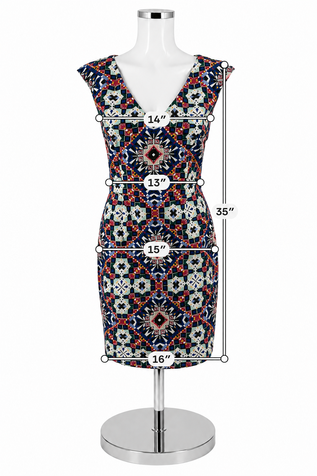 French Connection Size 6 white/pink/blue Print Pre-Owned Ladies Dress