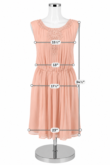 Jessica Simpson Size 6 Blush Lace Pre-Owned Ladies Dress