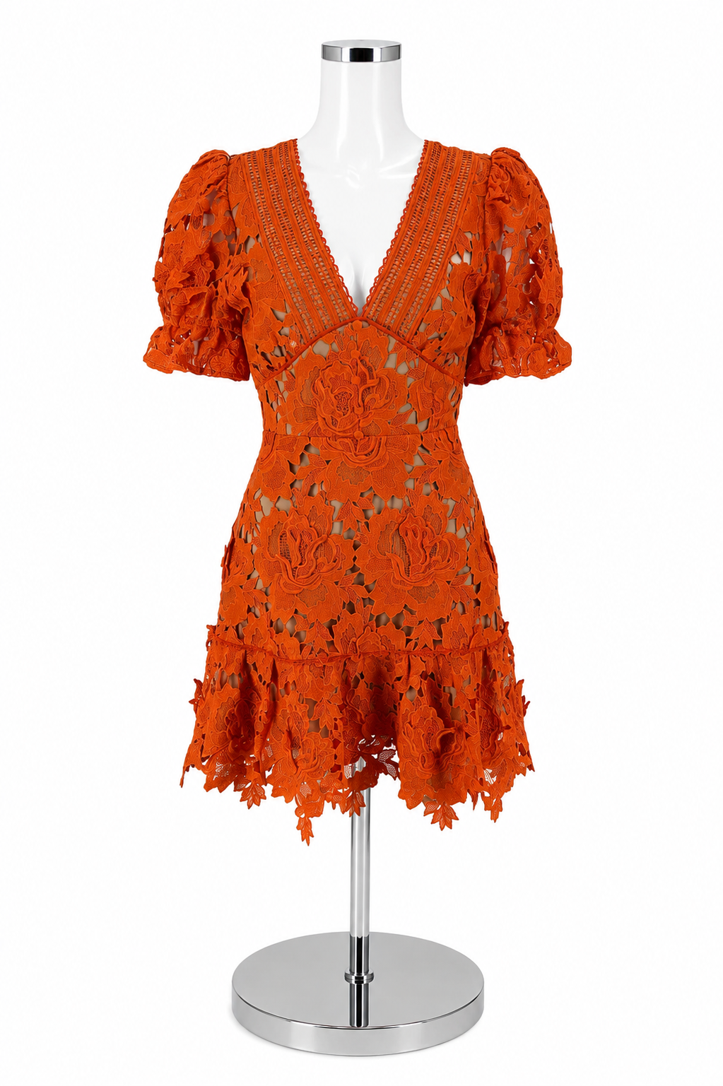 Adelyn Rae Orange/Tan Pre-Owned Ladies Dress - Size Small - ONLINE ONLY