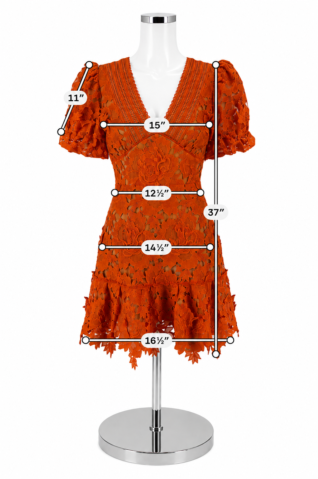 Adelyn Rae Orange/Tan Pre-Owned Ladies Dress - Size Small - ONLINE ONLY