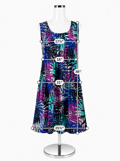 RN Studio by Ronni Nicole Palm Leaf Print Stretch Dress Size 4 - ONLINE ONLY