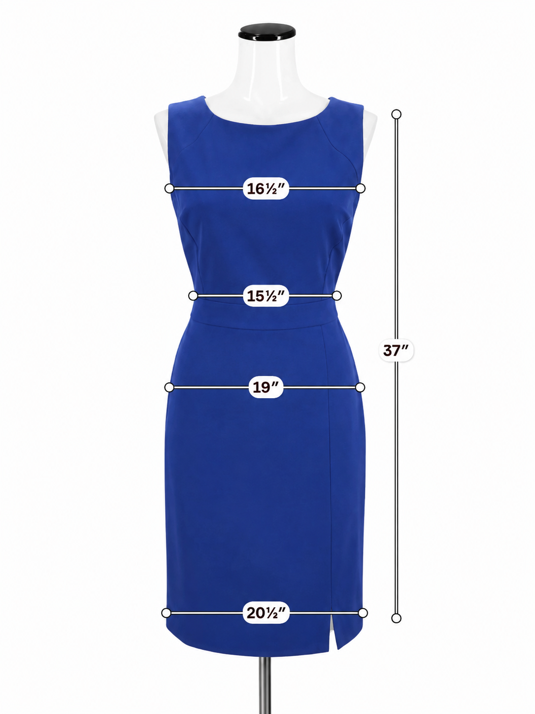 J. Crew Sheath Dress in Super 120s Wool Royal Blue Sleeveless Size 12 - ONLINE ONLY