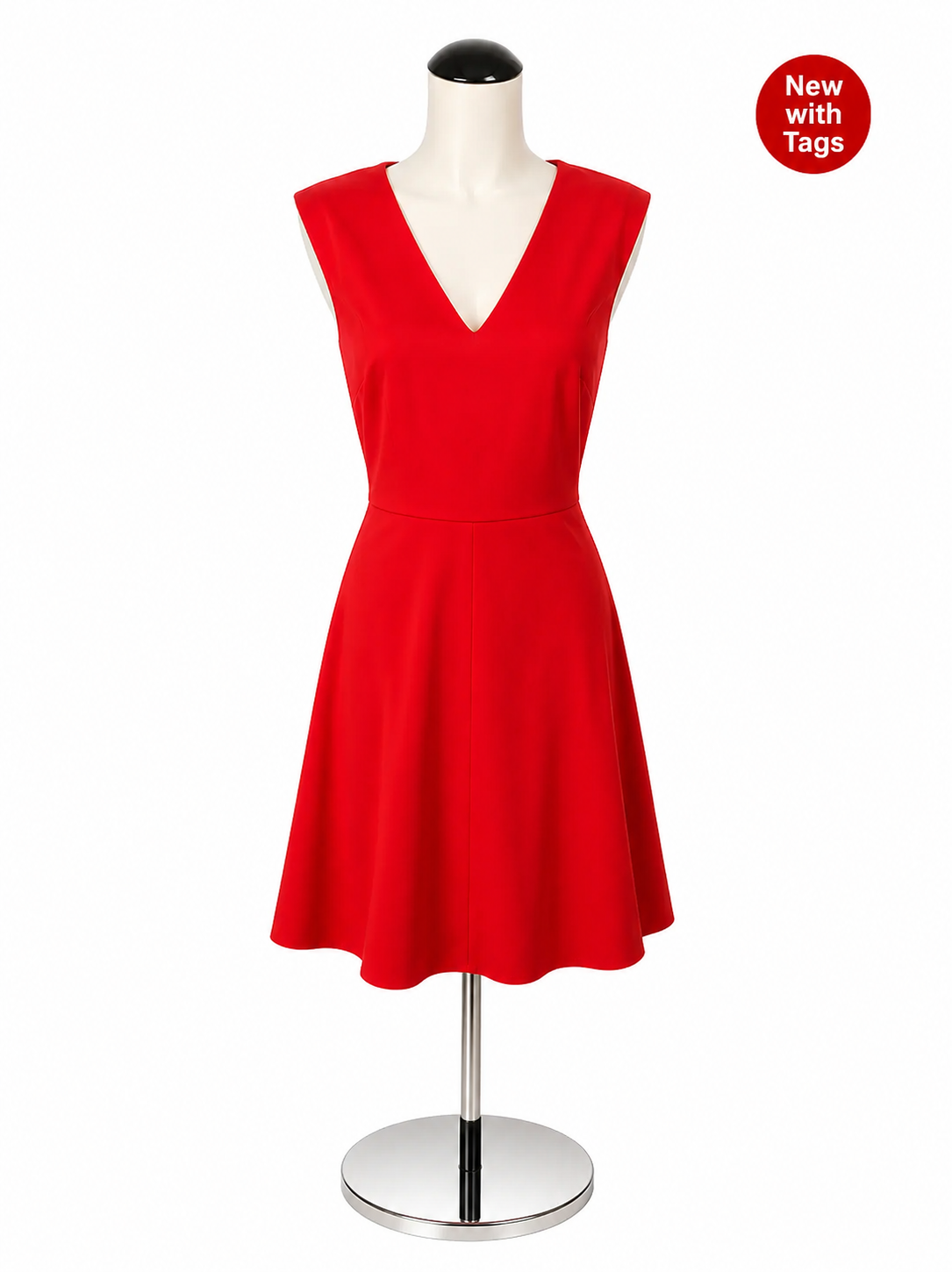Draper James Red V-Neck Fit &amp; Flare Dress Size 14 NWT - ONLINE ONLY