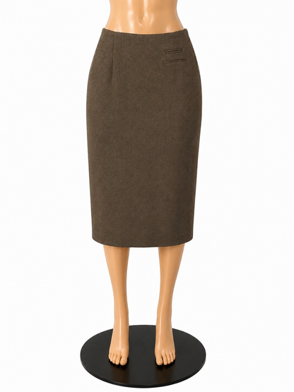 Bowdon Brown Solid Skirt – Women’s Size 8 – ONLINE ONLY