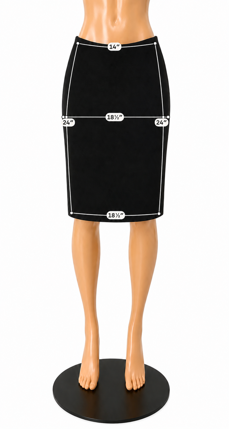 Talbots Black Solid Skirt – Women’s Size 4 – ONLINE ONLY