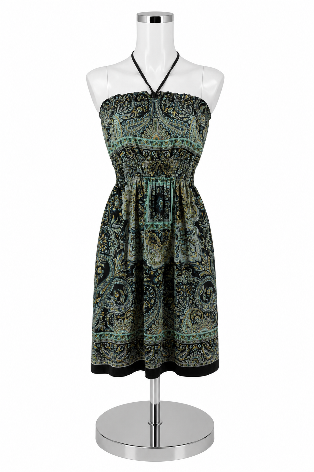 Classique Black/Blue Paisley Pre-Owned Ladies Dress - Size Small - ONLINE ONLY
