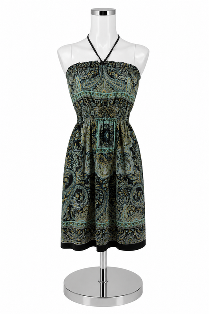 Classique Black/Blue Paisley Pre-Owned Ladies Dress - Size Small - ONLINE ONLY