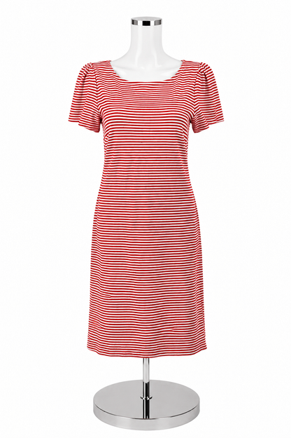 Ann Taylor Red &amp; White Striped Dress – Women’s Size 6 Petite - ONLINE ONLY