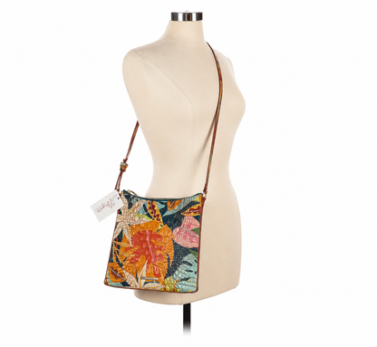 Brahmin Marissa Crossbody Bag in Jungle Melbourne Croc Embossed Leather