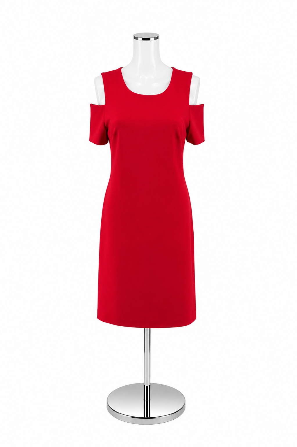 Tommy Hilfiger Red Cold Shoulder Ponte Knit Sheath Dress Size 10