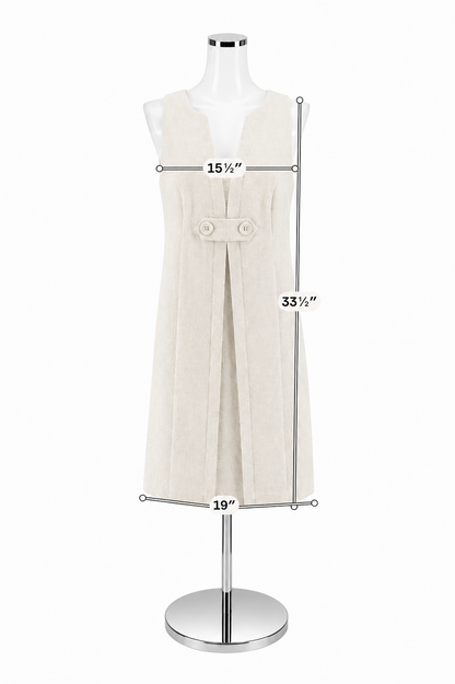 Trina Turk Aja Boucle Sleeveless Shift Dress White Size 8