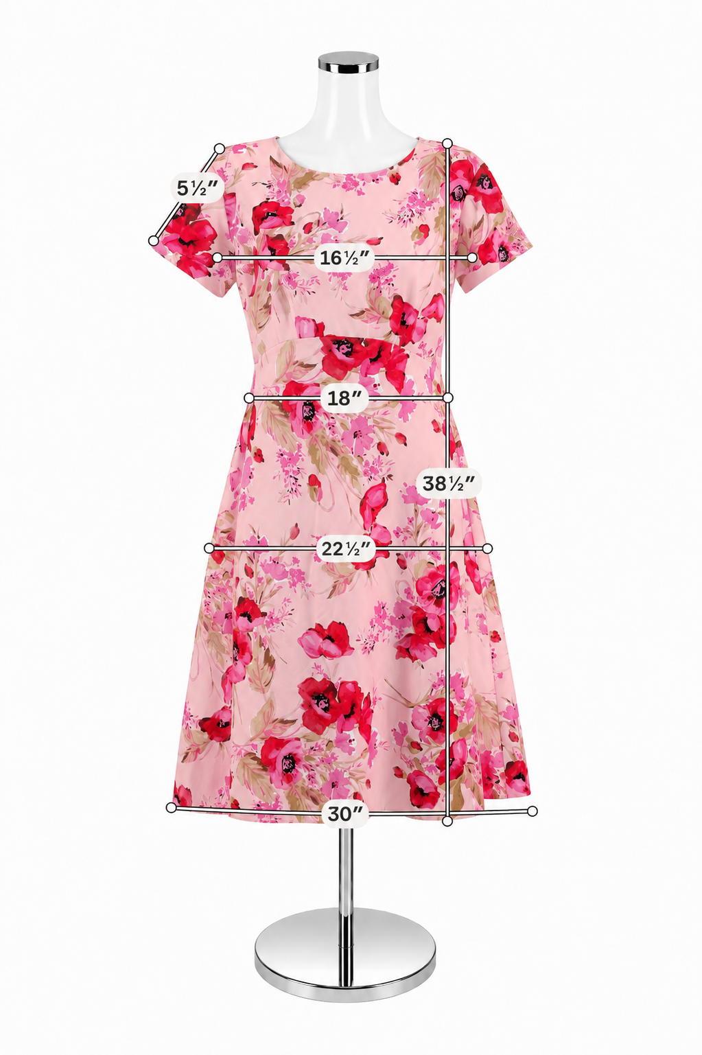 Talbots Pink Watercolor Floral Fit &amp; Flare Dress NWT - Size 10
