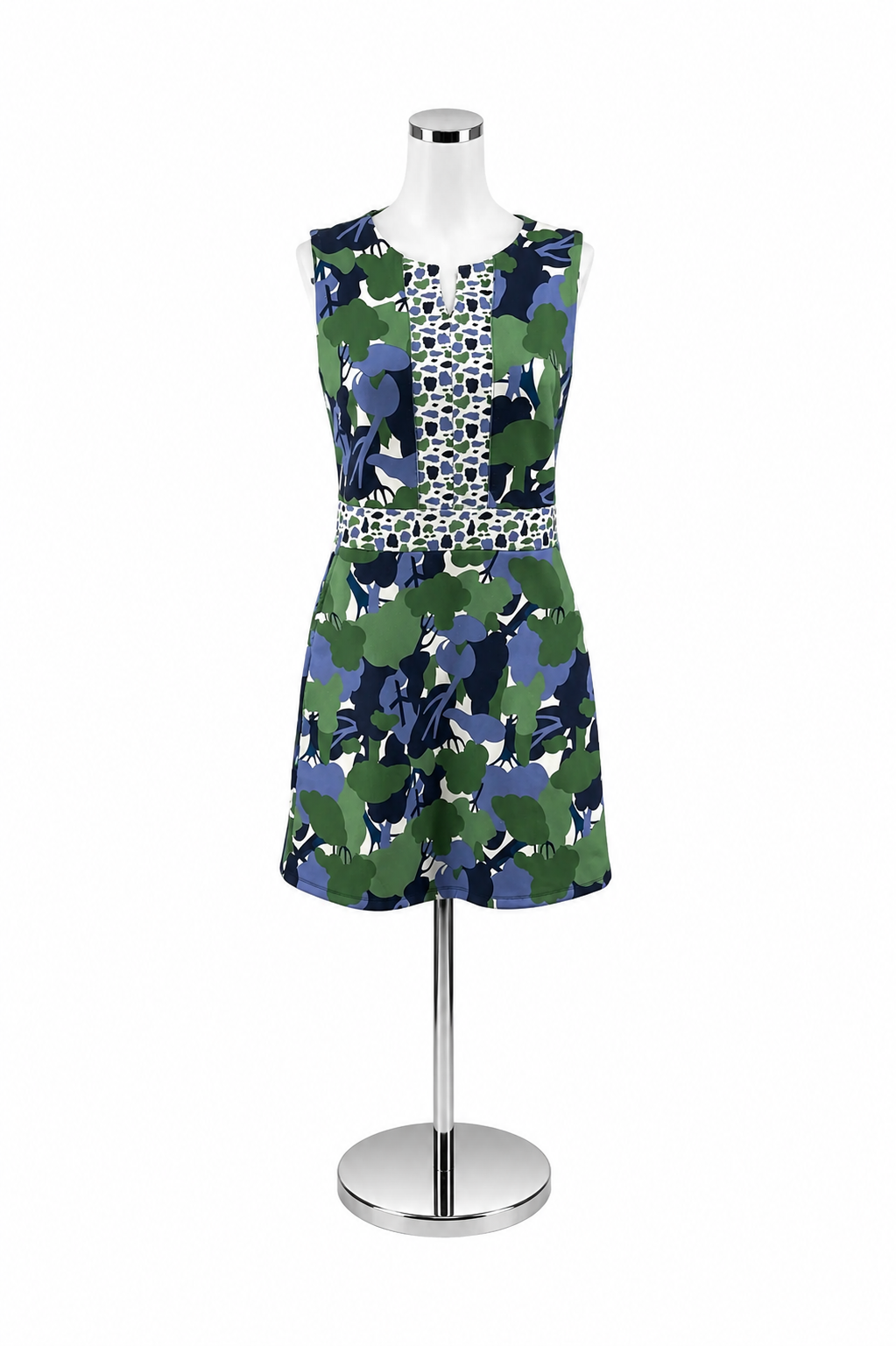 Isle by Melie Kogan Abstract Tree Print A-Line Mini Dress XS