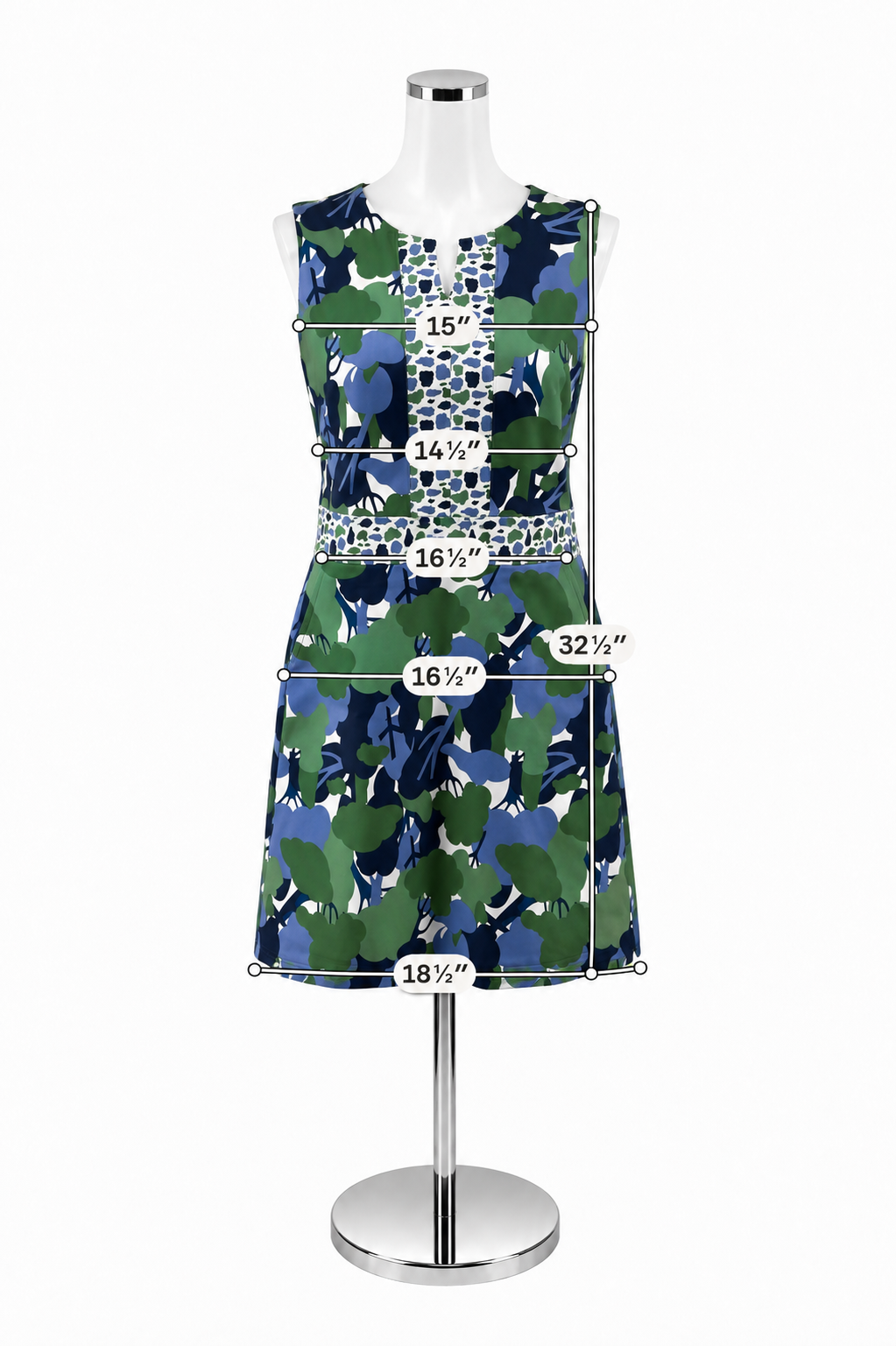 Isle by Melie Kogan Abstract Tree Print A-Line Mini Dress XS