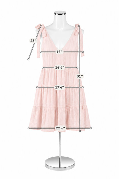 Amanda Uprichard Tish Tiered Tie Strap Mini Dress Pink XS